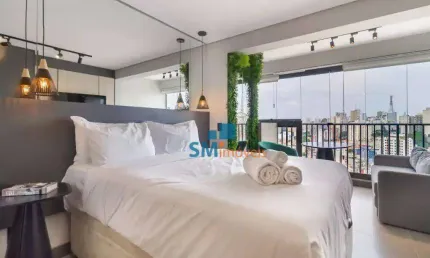 Apartamento mobiliado com 1 dormitório à venda, 24 m² por r$ 559.000 - bela vista - são paulo/sp