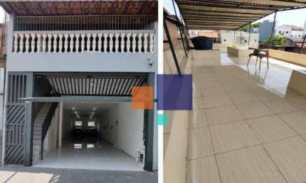Casa Com Amplo Salão Com 280 M2,  02 dormitórios 01 Suíte à Venda, por R$ 1.250.000 - Jardim Utinga - Santo André/SP