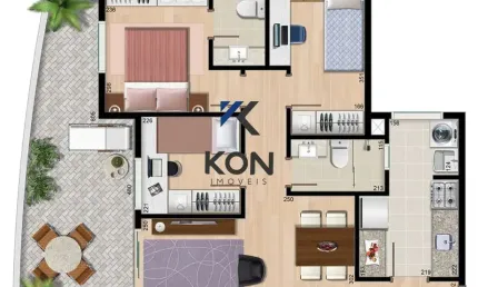 Apartamento a venda no CIC-APARTMENT FOR SALE IN CIC CURITIBA PR BRASIL.