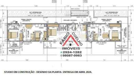 Studio com 1 dormitório à venda, 51 m² por R$ 269.000,00 - Interlagos - São Paulo/SP