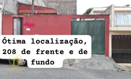 Terreno à venda, com 2 casas de alvenaria, com 206,60 m². santo antonio / osasco