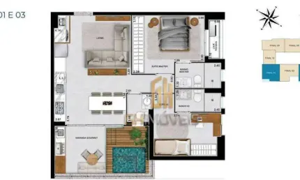 Apartamento com 2 quartos à venda na Rua 1133, 4, Setor Marista, Goiânia