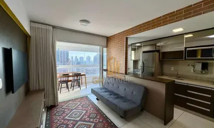 Apartamento com 1 dormitório à venda, 45 m² por r$ 420.000 - setor marista - goiânia/go
