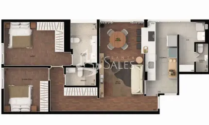 Apartamento na Bela Vista: Espaço e Conforto em 97m², REFORMADO, 2 dormitórios, 3 banheiros, 1 vaga!