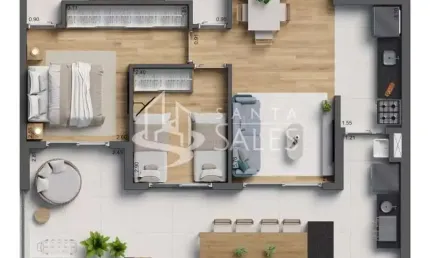 Apartamento com 2 quartos à venda na Avenida Pio XI, 495, Vila Missionária, São Paulo, 82 m2 por R$ 1.350.000