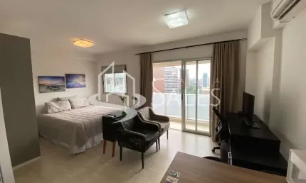 Apartamento para locação em São Paulo-SP, Chacára Santo Antônio: 1 quarto, 1 sala, 1 banheiro, 1 vaga de garagem - 33m². Confira!