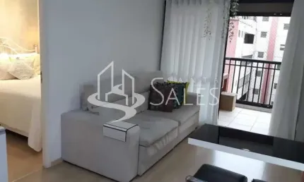 Apartamento à venda na Bela Vista - 1 quarto, 1 suíte, 1 vaga de garagem - 40m² - Avenida Brigadeiro Luís Antônio - Mobiliado.