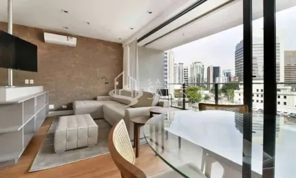 Apartamento à venda na Vila Olímpia, São Paulo-SP: 1 quarto, 1 sala, 1 banheiro, 2 vagas de garagem, 62m² de área. Imperdível!