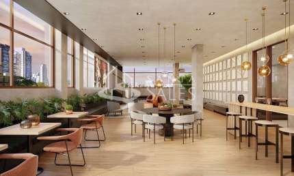 Apartamento à venda no Brooklin Paulista: 1 quarto, 1 suíte, 1 banheiro, 21m² em São Paulo-SP!