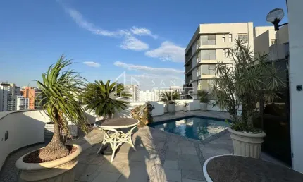 Cobertura de luxo em moema: 3 quartos, 3 suítes, 7 salas, 6 banheiros, 7 vagas de garagem, 472m² de área. confira!
