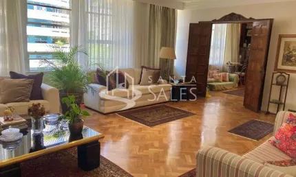 Apartamento de luxo em higienópolis: 5 quartos, 3 suítes, 2 salas, 5 banheiros, 4 vagas - 275m²