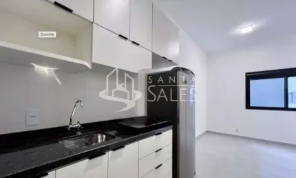 Apartamento à venda na Vila Olímpia, São Paulo-SP: 1 quarto, 1 banheiro, 27m² de área.