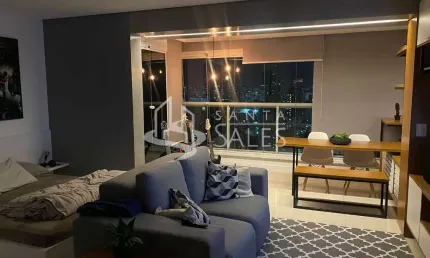 Apartamento mobiliado para locação no jardim aeroporto, são paulo-sp: 1 quarto, 1 suíte, 1 sala, 2 banheiros, 1 vaga de garagem, 34m².