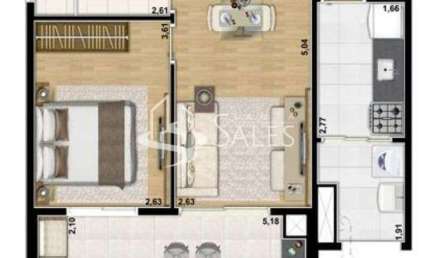 Apartamento com 2 quartos à venda na Rua Lacedemônia, 540, Vila Mascote, São Paulo, 53 m2 por R$ 510.000