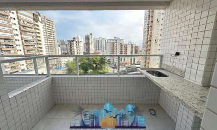 Apartamento para Venda em Praia Grande, Aviação, 1 dormitório, 1 suíte, 2 banheiros, 1 vaga