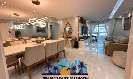 Apartamento para Venda em Praia Grande, Guilhermina, 3 dormitórios, 3 suítes, 4 banheiros, 2 vagas