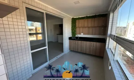 Apartamento para Locação em Praia Grande, Canto do Forte, 2 dormitórios, 1 suíte, 2 banheiros, 1 vaga