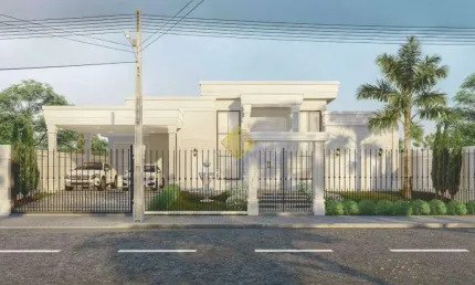 CASA ESTILO NEOCLÁSSICA DE ALTÍSSIMO PADRÃO COM 4 SUÍTES NO JARDIM LA SALLE EM TOLEDO PARANÁ