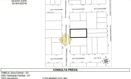 Terreno à venda no Centro, Toledo 