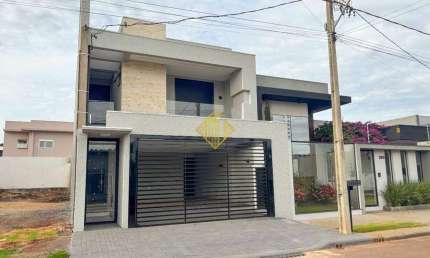 LINDO SOBRADO NOVO COM 1 SUITE + 2 DEMI SUITES + PISCINA NO TROPICAL III EM CASCAVEL PR