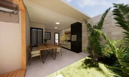 Casa térrea nova bairro neva com 2 suítes + 1 quarto