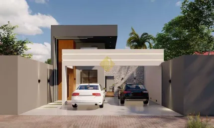 Casa com piscina a venda jd gualtierre, 01 suite e 02 quartos, toledo - pr