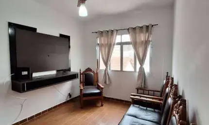 Apartamento com 1 dormitório para alugar, 42 m² por R$ 1.600,00/mês - Vila Guilhermina - Praia Grande/SP