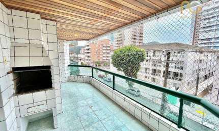 Apartamento com 3 dormitórios à venda, 131 m² por R$ 989.000,00 - Canto do Forte - Praia Grande/SP