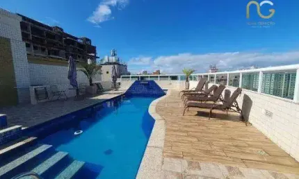 Apartamento com 1 dormitório à venda, 56 m² por r$ 420.000,00 - vila guilhermina - praia grande/sp
