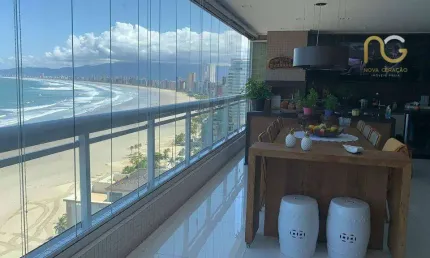 Apartamento com 3 dormitórios à venda, 250 m² por r$ 4.950.000,00 - canto do forte - praia grande/sp