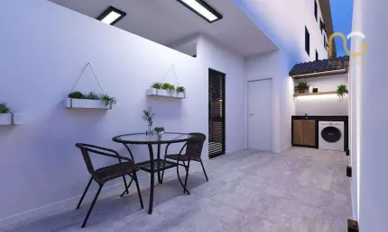 Sobrado triplex 02 dormitorios 02 suites 01 vaga - Canto do forte/Praia Grande-SP