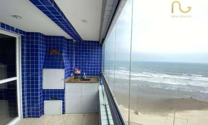 Apto 2 dormitórios com vista mar de todos os ambientes!