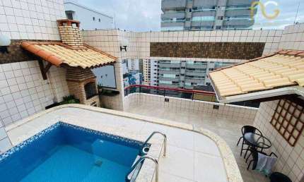 Cobertura Com Piscina privativa com 3 dormitórios à venda, 195 m² por R$ 1.290.000 - Tupi - Praia Grande/SP