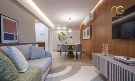 Apartamento com 2 dormitórios à venda, 78 m² por R$ 921.000,00 - Vila Guilhermina - Praia Grande/SP