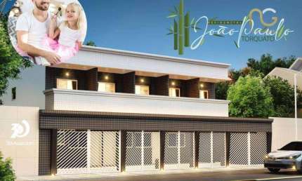 Casa Nova em condominio - 02 dormitorios com sacada - Tude Bastos/Praia Grande-SP
