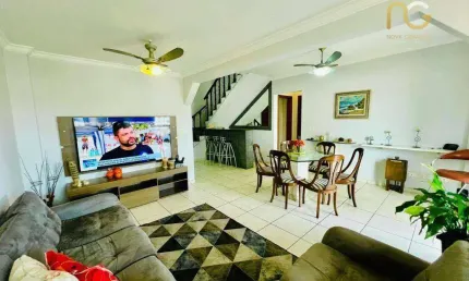 Apartamento Duplex com 4 dormitórios à venda, 148 m² por R$ 735.000,00 - Vila Guilhermina - Praia Grande/SP