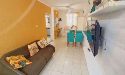 Apartamento com 1 dormitório à venda, 46 m² por r$ 250.000,00 - tupi - praia grande/sp