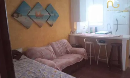 Kitnet com 1 dormitório à venda, 37 m² por r$ 192.000,00 - tupi - praia grande/sp
