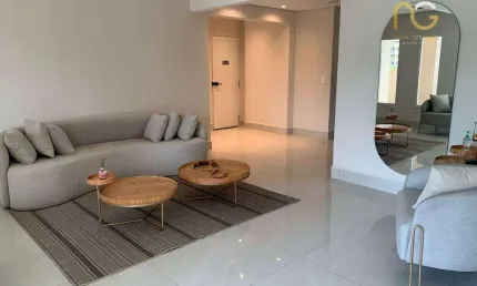 Apartamento com 3 dormitórios à venda, 102 m² por r$ 615.000,00 - aviação - praia grande/sp