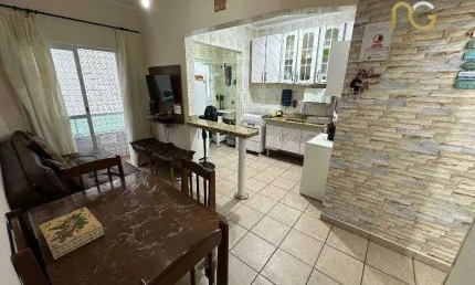 Apartamento com 1 dormitório à venda, 38 m² por r$ 220.000,00 - mirim - praia grande/sp