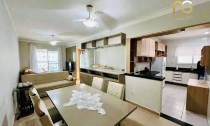 Apartamento MOBILIADO E VISTA MAR com 2 dormitórios à venda, 89 m² por R$ 590.000 - Aviação - Praia Grande/SP