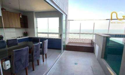 Cobertura Duplex com Piscina e Vista Mar - Alto Padrão - 04 Dormitorios - 03 Vagas de Garagem - 50 mts da Praia - Vila Assunção/Praia Grande-SP