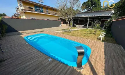 Casa com 2 dormitórios à venda, 60 m² por r$ 290.000,00 - balneário itaoca - mongaguá/sp