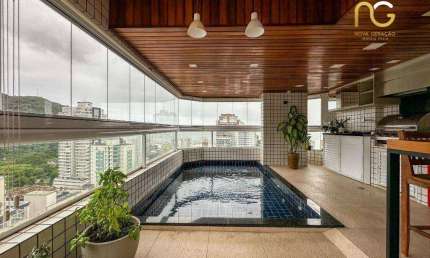 Apartamento com 4 dormitórios à venda, 205 m² por R$ 2.900.000,00 - Canto do Forte - Praia Grande/SP