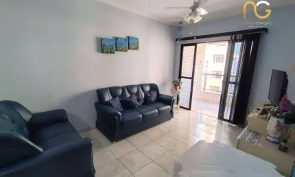 Apartamento 2 dormitórios,sacada vista mar guilhermina  r$ 480.000,00uite