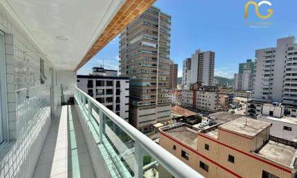 Apartamento Flat com sacada - lazer - 01 dormitorio - Boqueirao/Praia Grande-SP
