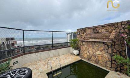 Cobertura com 3 dormitórios à venda, 138 m² por R$ 1.450.000,00 - Tupi - Praia Grande/SP