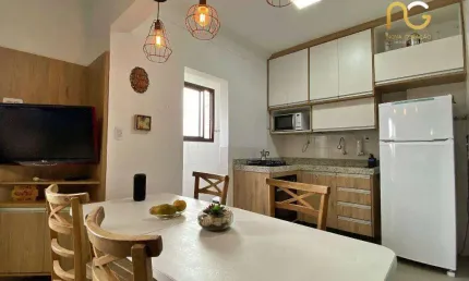 Apartamento com 1 dormitório à venda, 55 m² por R$ 330.000 - Maracanã - Praia Grande/SP