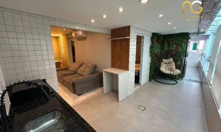 Apartamento garden de alto padrão com 2 dormitórios à venda, 78 m² por r$ 850.000 - vila guilhermina - praia grande/sp