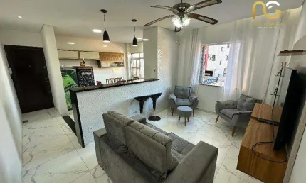 Apartamento com 2 dormitórios à venda, 60 m² por R$ 400.000,00 - Vila Guilhermina - Praia Grande/SP